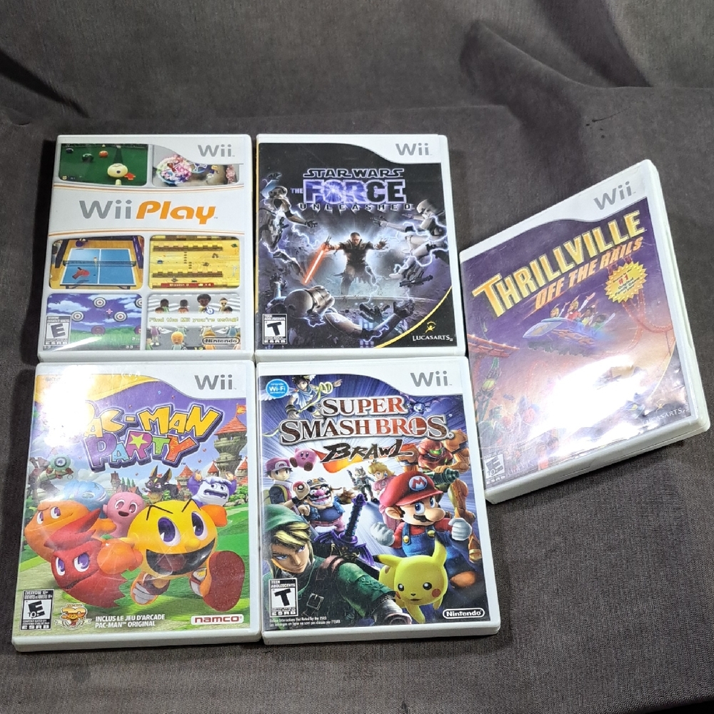 Lot of 5 Working Nintendo Wii Video Games G